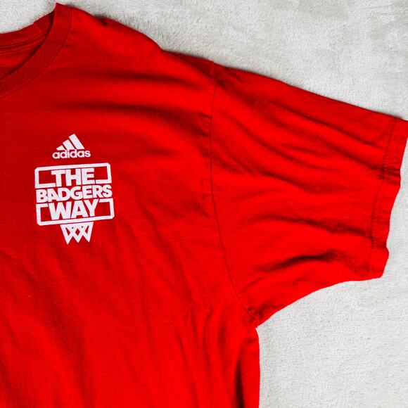 Wisconsin Badgers Shirt Men‎ 2XL Adidas Final Four Short Sleeve Basketball NCAA - Picture 3 of 9